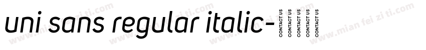 uni sans regular italic字体转换
